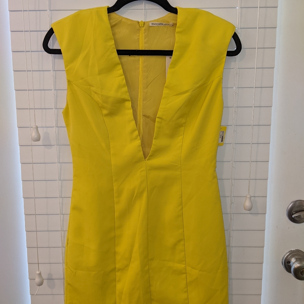 Mustard Seed plunge dress